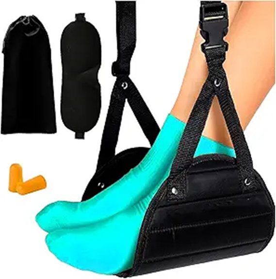 airplane foot hammock set
