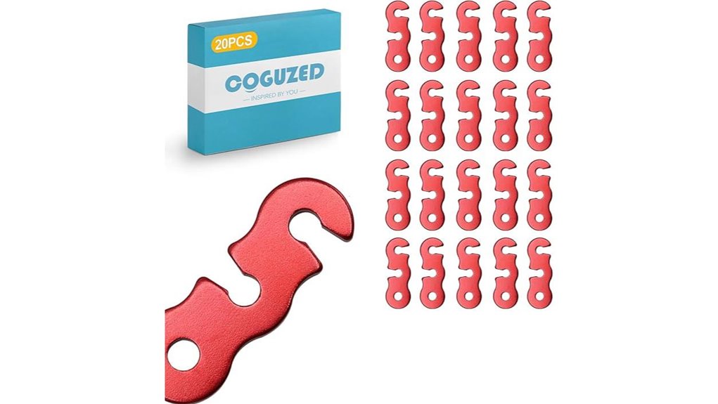 aluminum camping rope tensioners pack