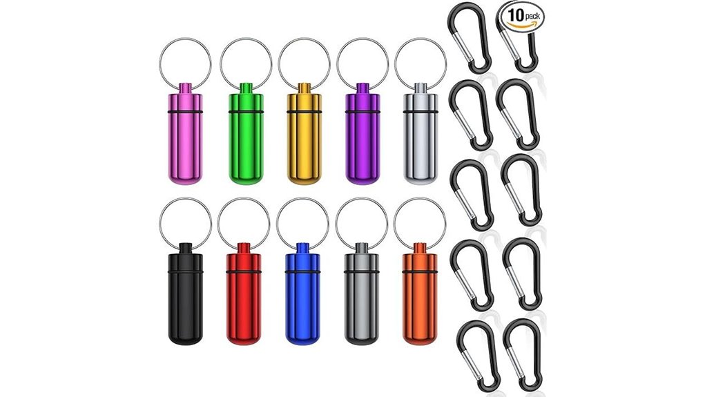 aluminum pill case keychains