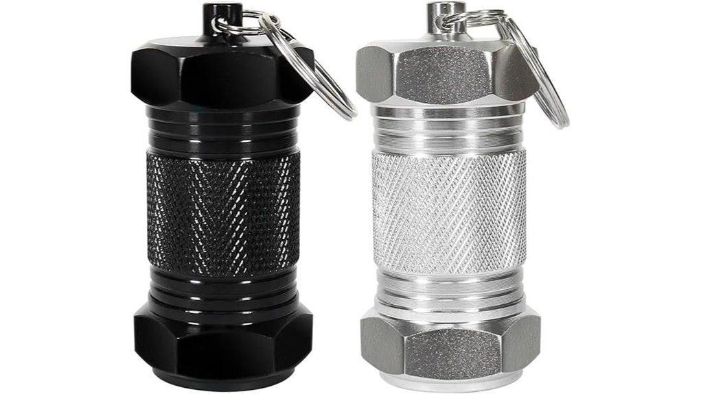 aluminum waterproof pill container keychain