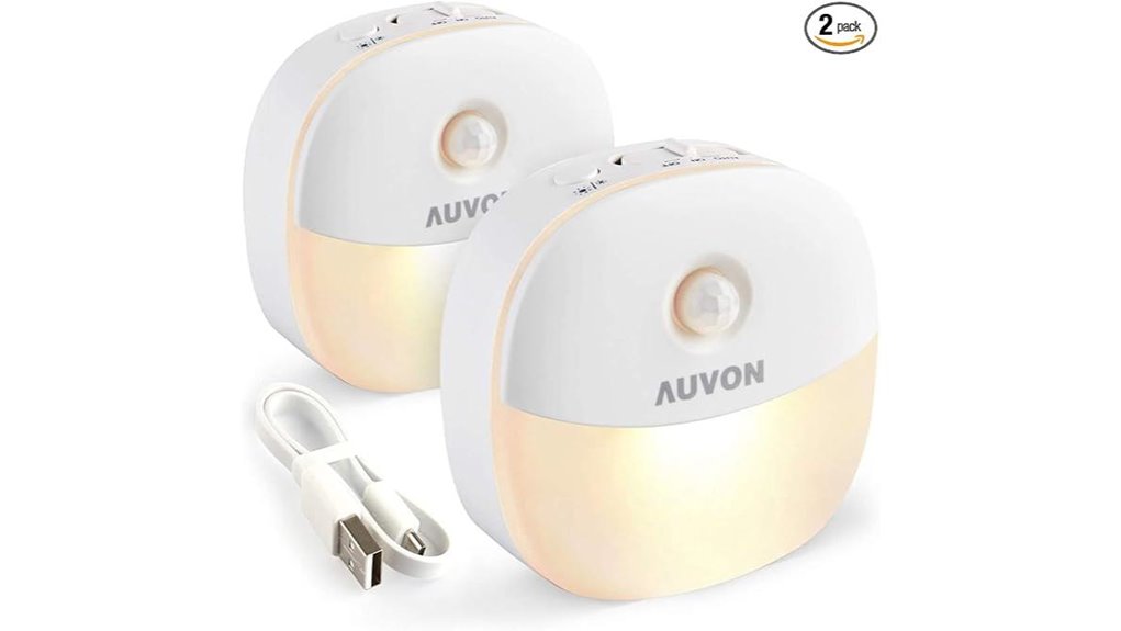 auvon rechargeable motion sensor nightlight