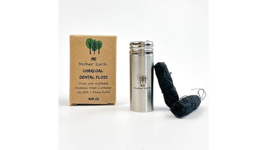bamboo charcoal refillable vegan floss