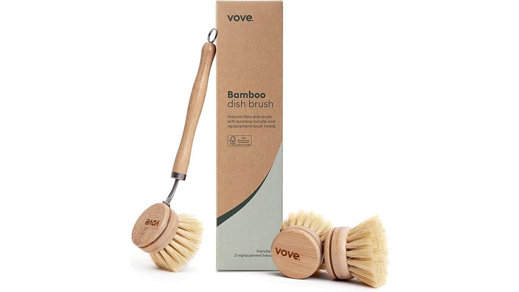 bamboo dish brush set