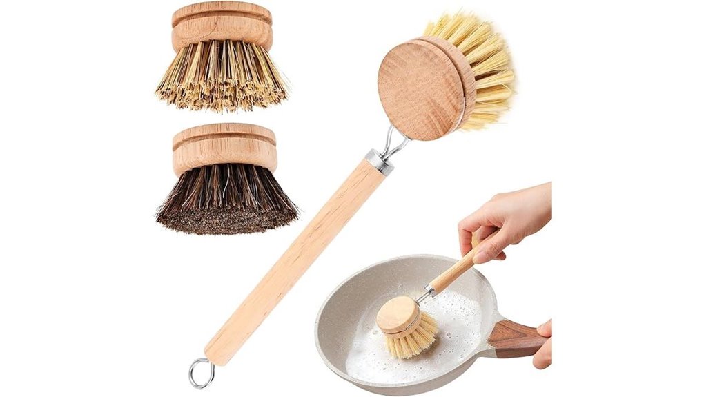 bamboo dish brush set