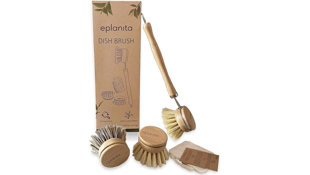 bamboo dish brush with replacements