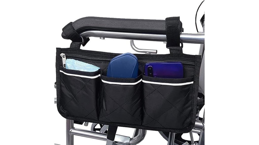 beach chair armrest organizer pouch