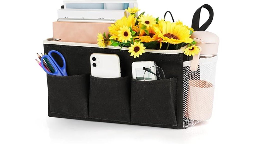 bedside hanging organizer caddy