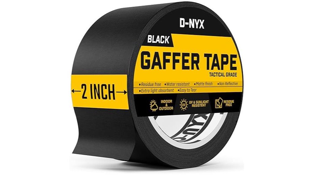 black 2 inch no residue tape