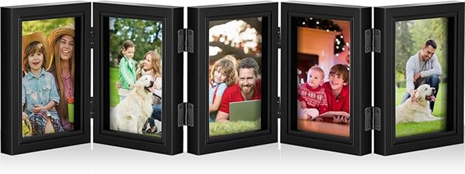 black 3 5x5 folding hinged frame