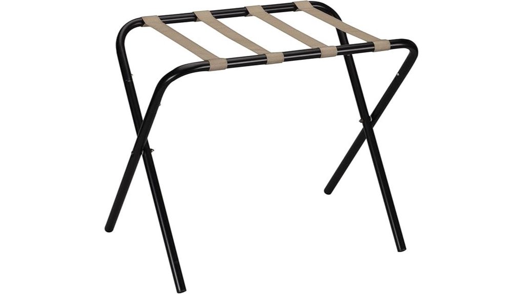 black and khaki folding luggage