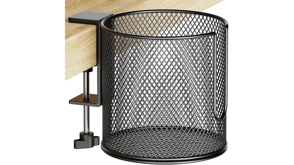 black clip on anti spill cup holder