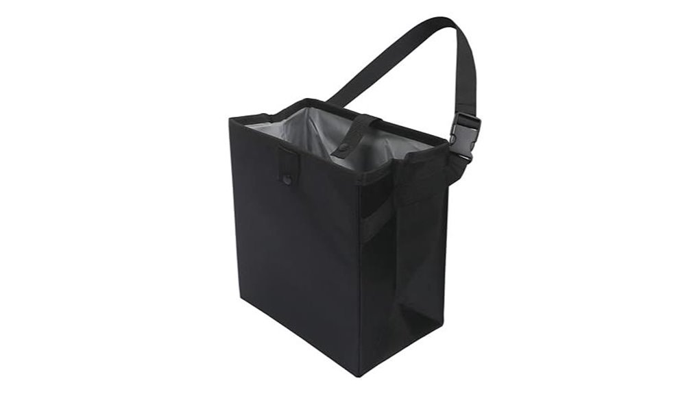 black collapsible leak proof car trashcan
