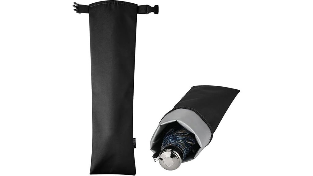 black cosmos waterproof umbrella bag