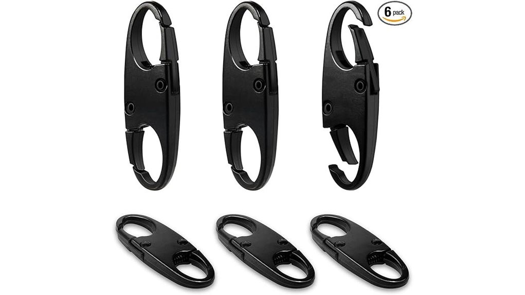 black double opening zipper pulls