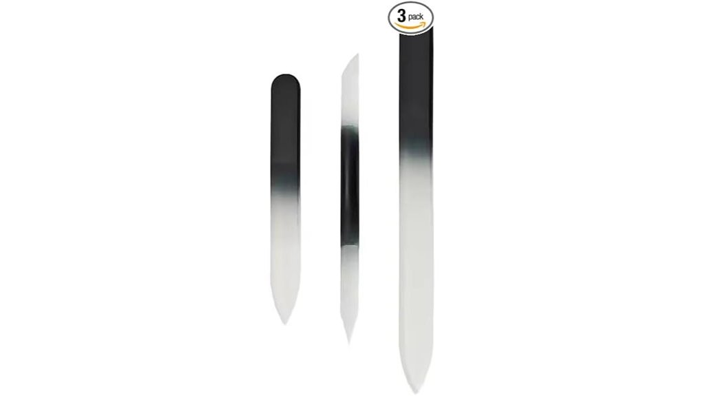 black gradient glass nailfile set
