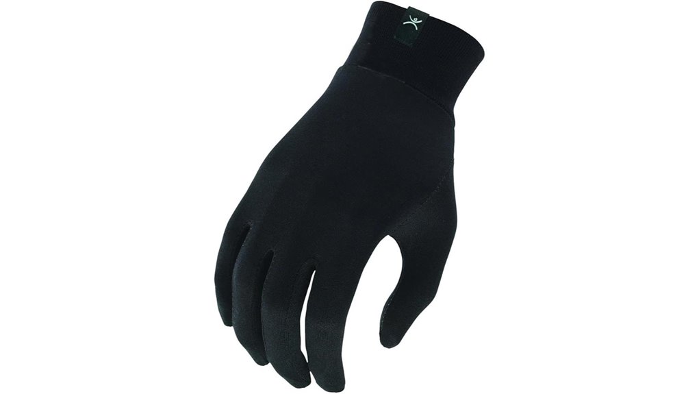 black medium thermasilk glove liner