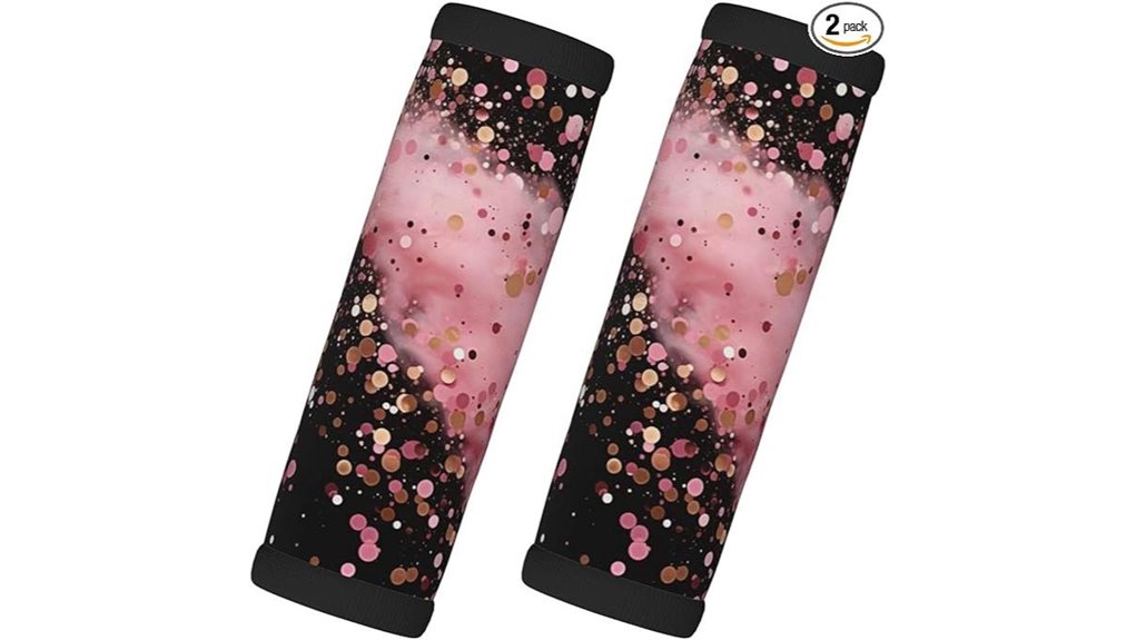 black pink glitter handles