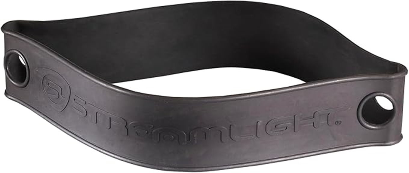 black rubber helmet strap