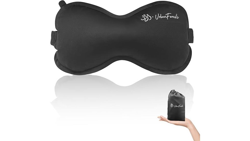 black self inflating lumbar pillow