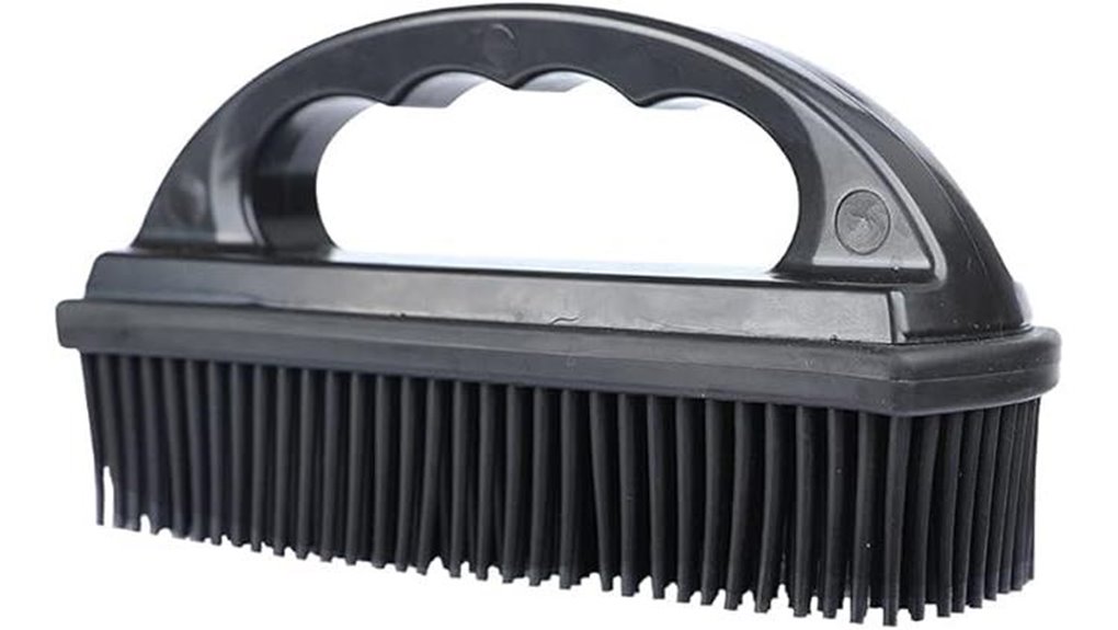 black silicone pet hairbrush