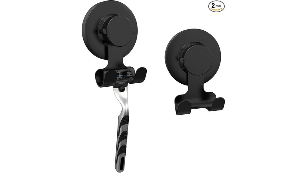 black stainless steel suction hook