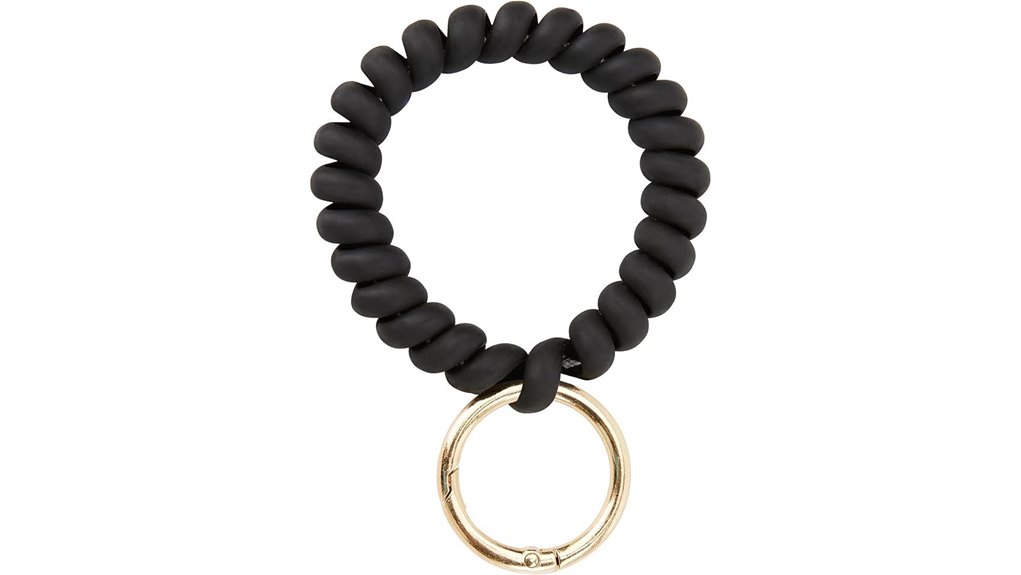 black stretchable waterproof keychain