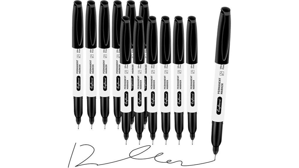 black ultra fine permanent markers