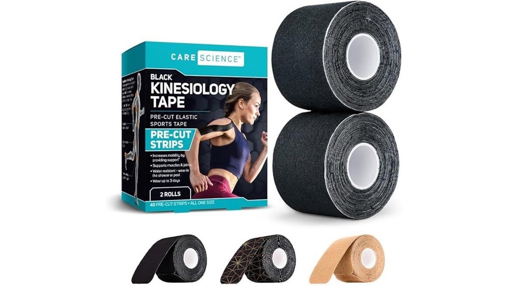 black waterproof kinesiology tape