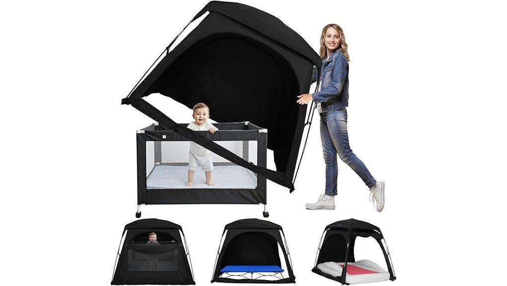 blackout pack n play tent