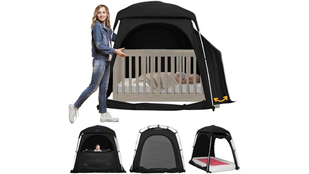 blackout sleep tent crib