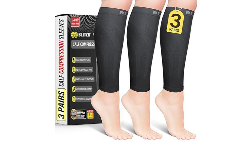 blitzu black 3 pair calf