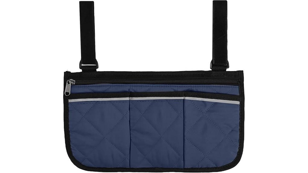 blue camping chair armrest bag