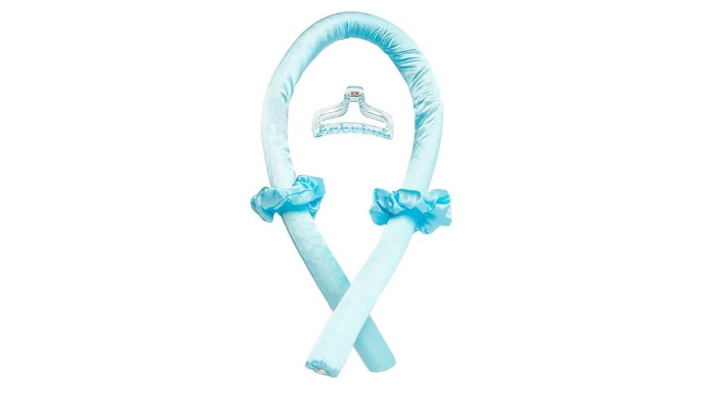 blue heatless silk curling rod