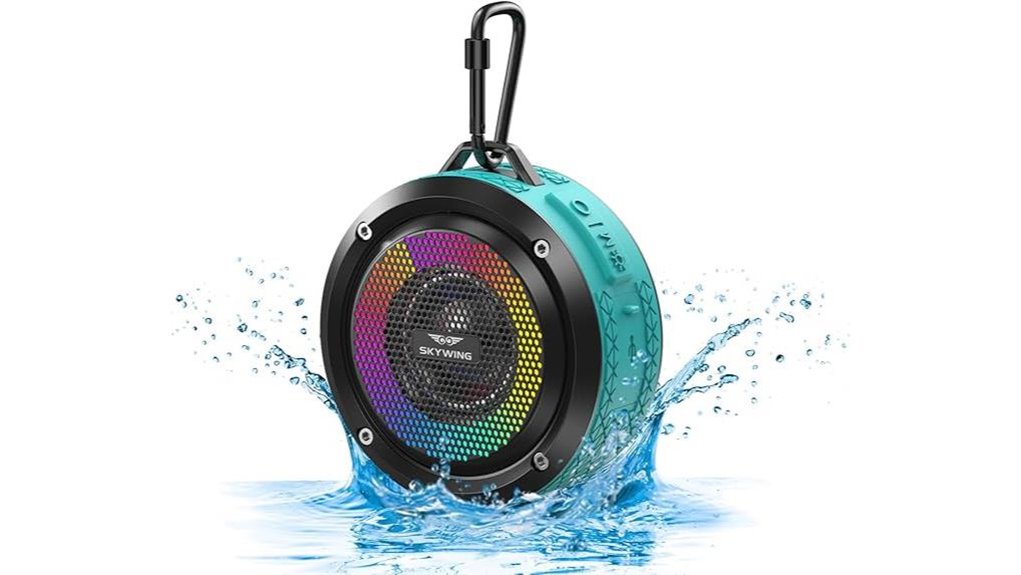 blue ipx7 waterproof bluetooth speaker