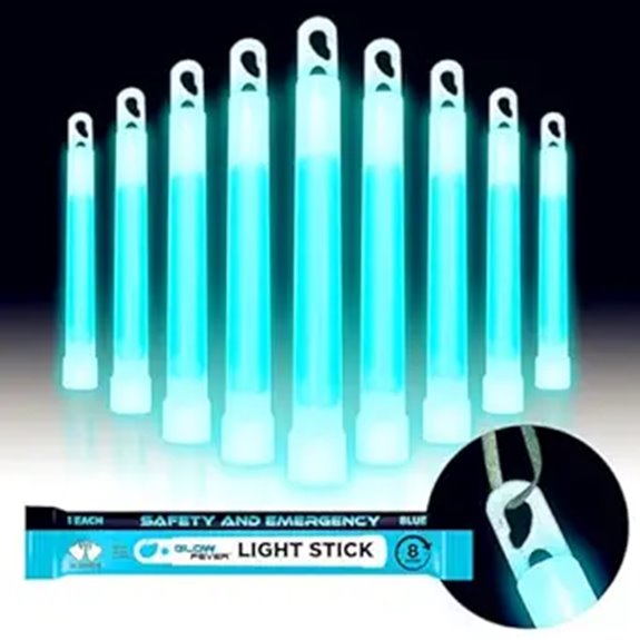 blue military 10 pack glowsticks