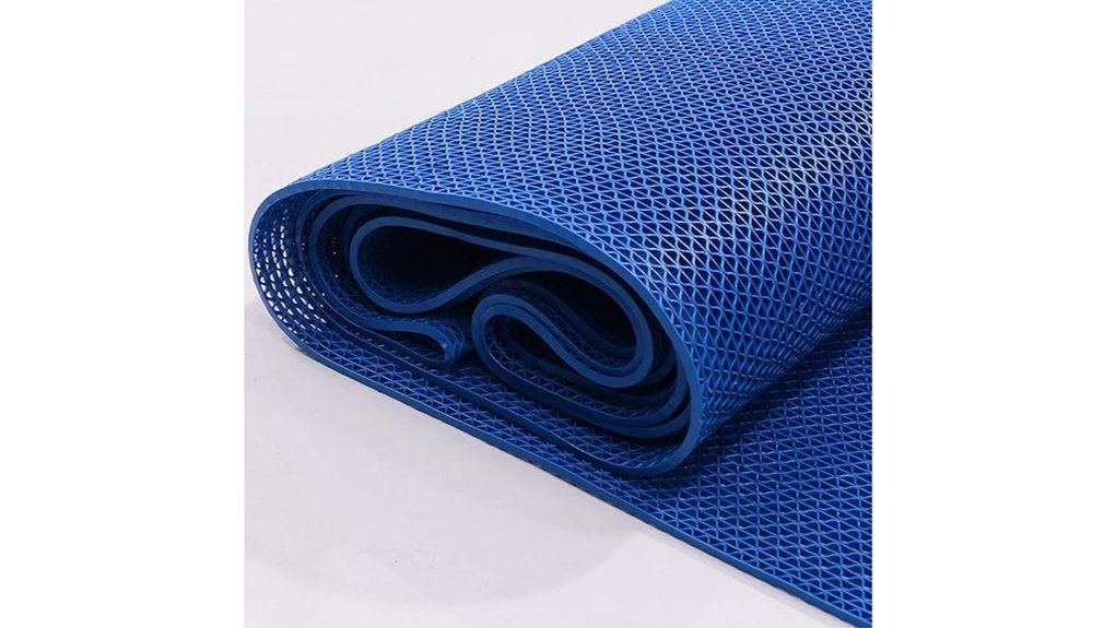 blue non slip drainage mat