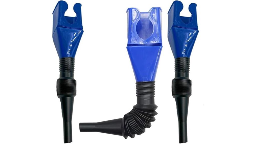 blue retractable foldable fuel funnel