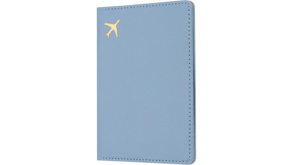 blue waterproof pu leather passport