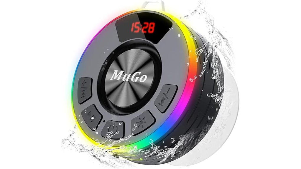 bluetooth rgb shower speaker