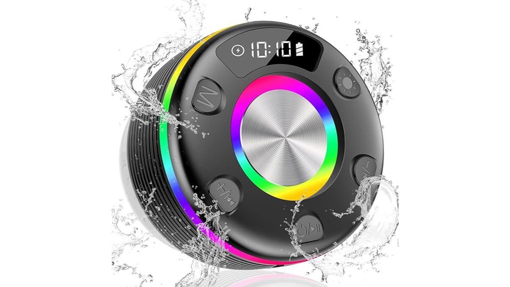bluetooth shower speaker with rgb