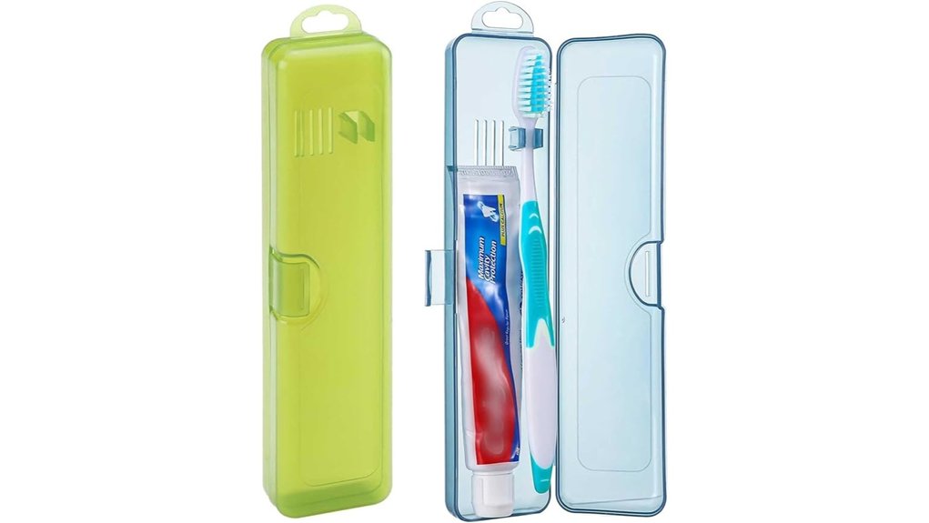 breathable two pack toothbrush cases