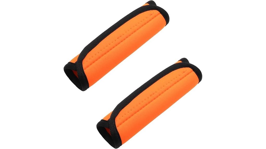 bright orange luggage handle wraps