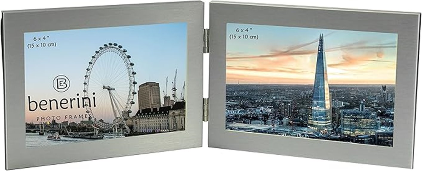 brushed aluminium twin frame