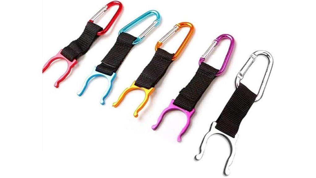 camping carabiner bottle clip keychain