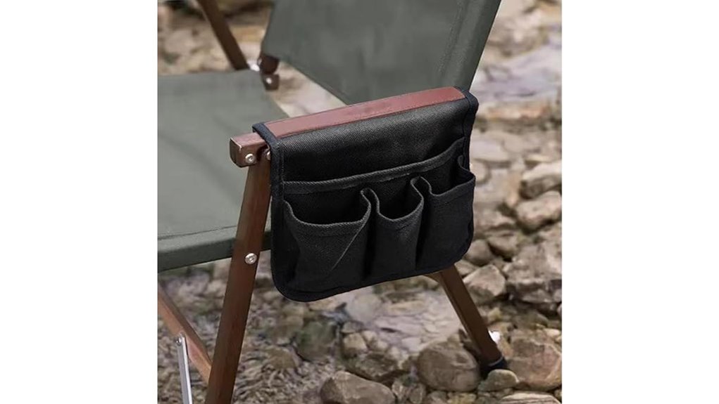 camping chair armrest organizer