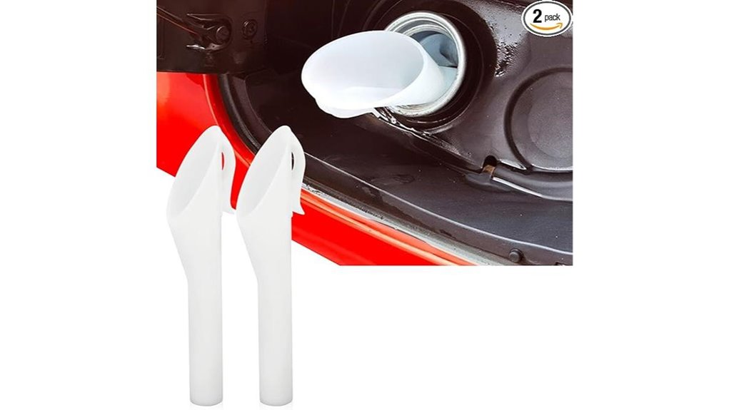 capless gas tank funnels