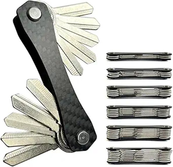 carbon fiber compact key organizer