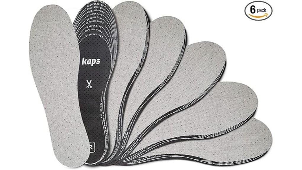 charcoal anti odor shoe insoles
