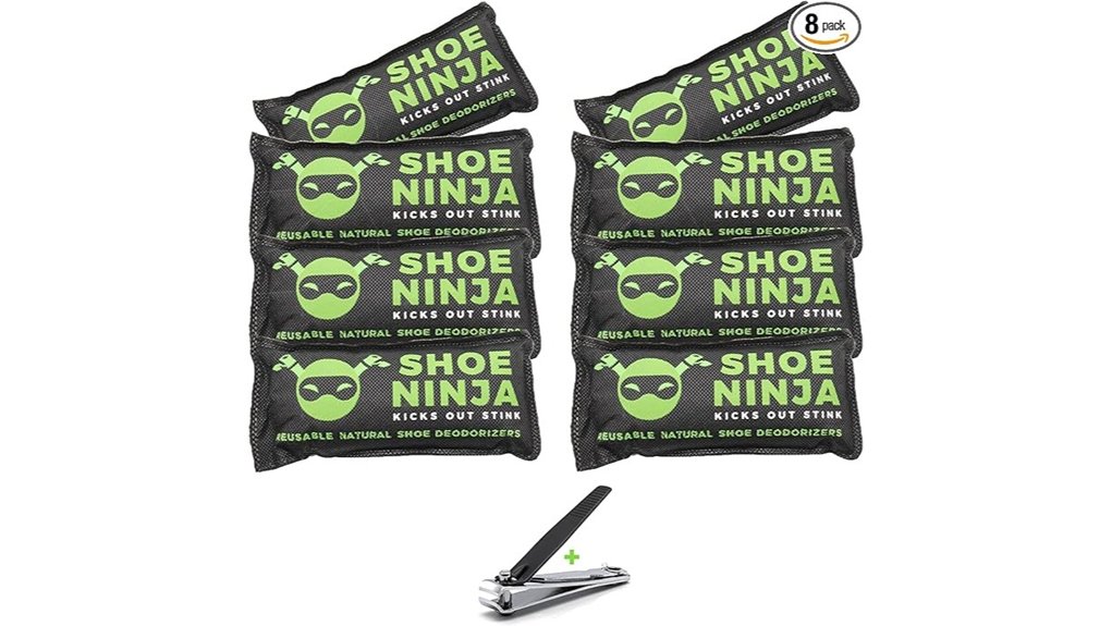 charcoal shoe deodorizer eight pack