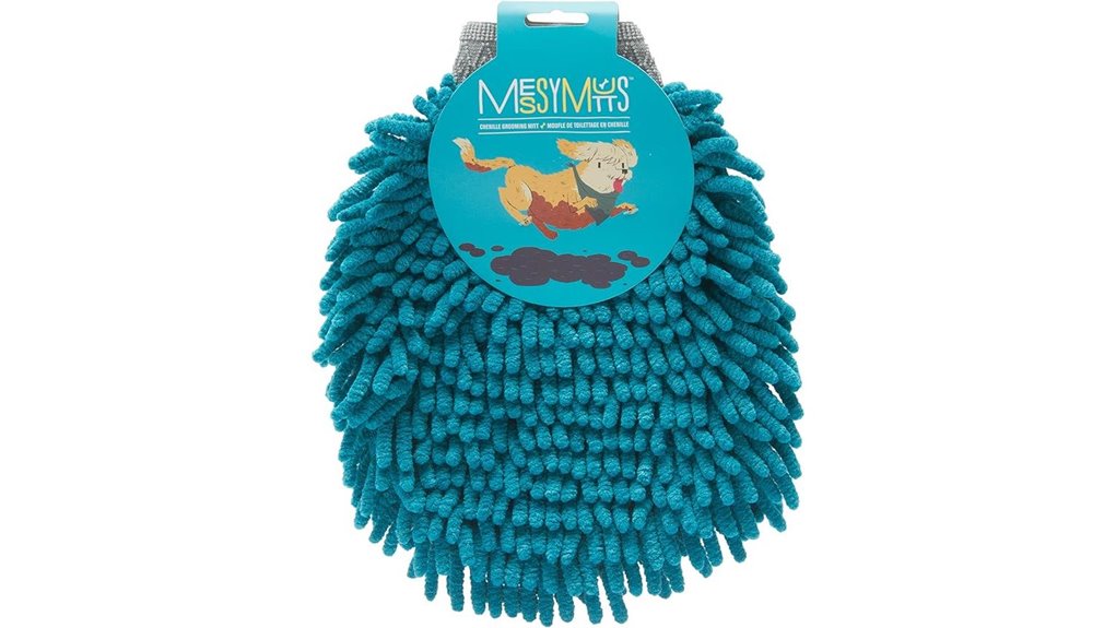 chenille microfiber dog grooming mitt
